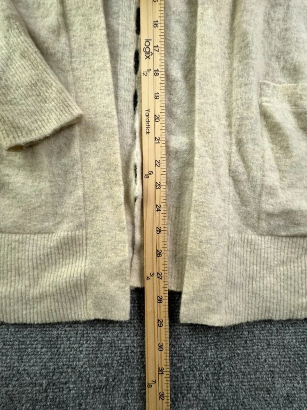 Banana Republic Wool Alpaca Blend Sweater Women’s Small Ivory Open Cardigan